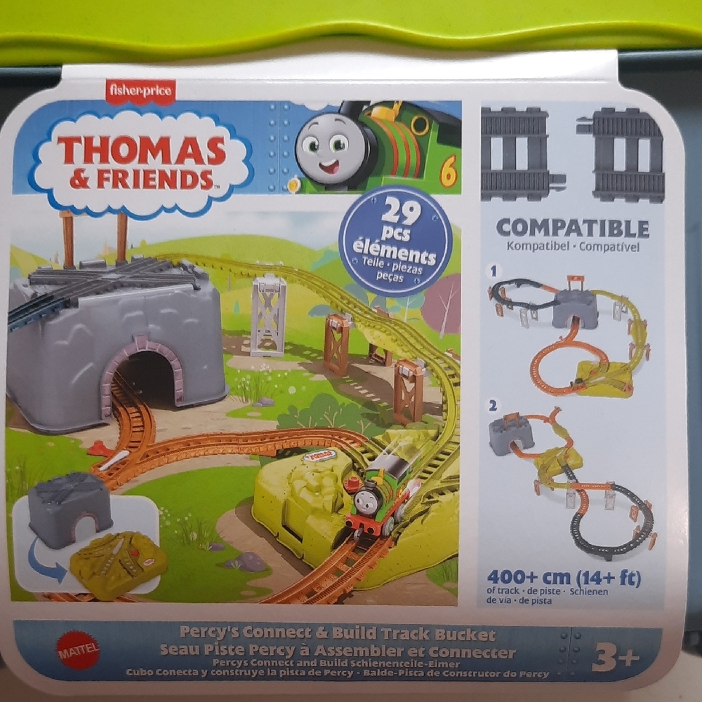 Thomas & Friends Toy Train Set, Percy’s Connect & Build Track Bucket NEW 3+ - Picture 3 of 8